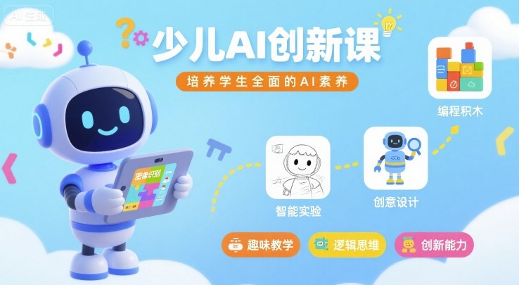 少儿AI创新课，培养学生全面的AI素养-翻身站