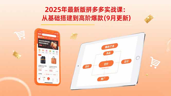 2025年最新版拼多多实战课：从基础搭建到高阶爆款(9月更新-翻身站