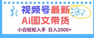 视频号最新AI图文带货，每天几分钟，小白轻松入手，日入2000+-翻身站