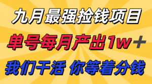 九月最强捡钱项目！ 支付宝分成代运营，我们干活，你分钱！单号月产1w+-翻身站