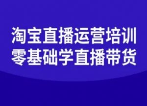 淘宝直播运营培训-零基础学会直播卖货-翻身站