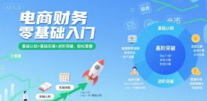 电商财务零基础入门,基础认知+基础实操+进阶突破,轻松掌握-翻身站