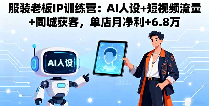 服装老板IP训练营：AI人设+短视频流量+同城获客，单店月净利+6.8万-翻身站