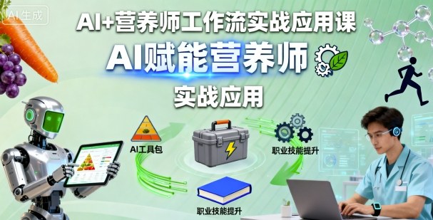 AI+营养师工作流实战应用课，AI赋能营养师-翻身站