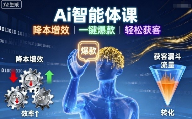 Ai智能体课，降本增效，一键爆款，轻松获客-翻身站