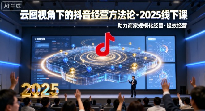 云图视角下的抖音经营方法论，2025线下课，助力商家规模化经营，提效经营(录音+字幕)-翻身站