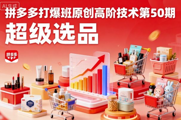 拼多多打爆班原创高阶技术第50期，超级选品-翻身站