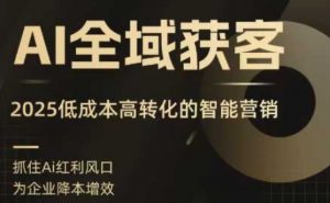 AI全域获客实训营，2025低成本高转化的智能营销，精准找客，高效营销-翻身站