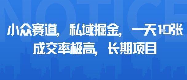 小众赛道，私域掘金，一天多张，成交率极高，长期项目-翻身站