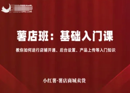 小红薯薯店商城卖货，基础入门课，教你如何进行店铺开通、后台设置、产品上传等入门知识-翻身站