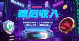 副业新选择！操作简单适合所有人，零经验也能上手，单日1k+收益，实现睡后收入【揭秘】-翻身站
