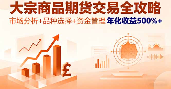 大宗商品期货交易全攻略，市场分析+品种选择+资金管理，年化收益500%+-翻身站