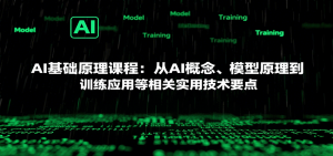 AI基础原理课程：从AI概念、模型原理到训练应用等相关实用技术要点-翻身站