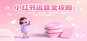 小红书运营全攻略：从平台了解到账号搭建、内容生产，做爆款库与矩阵运营-翻身站