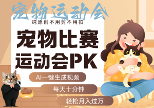 AI萌宠运动员跳水 射击 篮球 足球比赛 每天十分钟 附详细提示词文案库 代替做...-翻身站