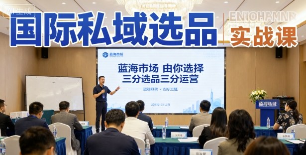 国际私域选品实战课，蓝海市场由你选择，七分选品三分运营-翻身站