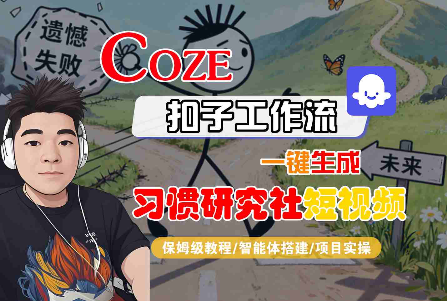 Coze扣子智能体工作流一键生成“习惯研究社“短视频，全流程保姆级教学-翻身站