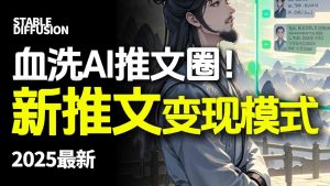 最新AI动态电影漫画小说推文，全流程实操教学，小白也能月入1W+-翻身站