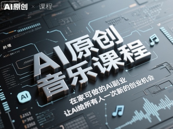 AI原创音乐课程，在家可做的Ai副业，让Ai给所有人一次新的创业机会-翻身站