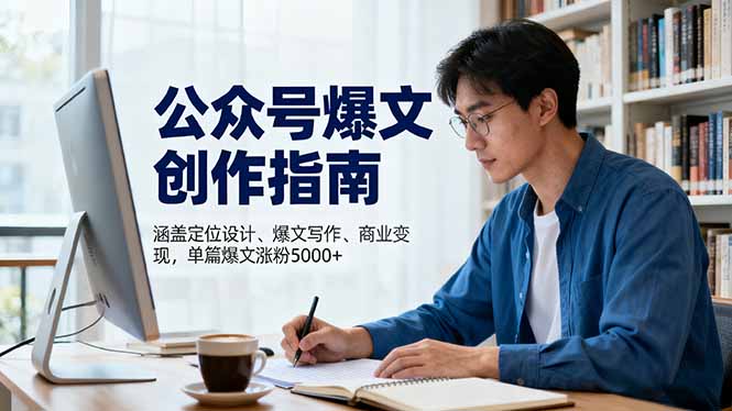 公众号爆文创作指南,涵盖定位设计+爆文写作+商业变现,单篇爆文涨粉5000+-翻身站