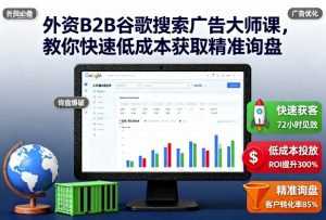 外资B2B谷歌搜索广告大师课,教你快速低成本获取精准询盘-翻身站