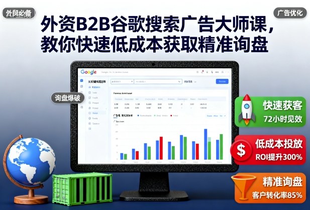 外资B2B谷歌搜索广告大师课,教你快速低成本获取精准询盘-翻身站