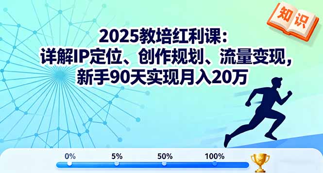 2025教培红利课：详解IP定位、创作规划、流量变现，新手90天实现月入20万-翻身站