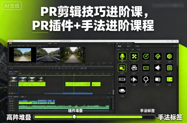PR剪辑技巧进阶课,PR插件+手法进阶课程-翻身站