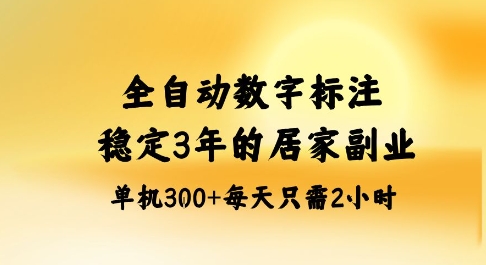 全自动数字标注，稳定3年的蓝海项目，居家也能矩阵开干的副业，单机日入3张+【揭秘】-翻身站