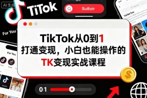 TikTok从0到1打通变现，小白也能操作的TK变现实战课程-翻身站