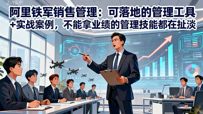 阿里铁军销售管理：可落地的管理工具+实战案例，不能拿业绩的管理都在扯淡-翻身站