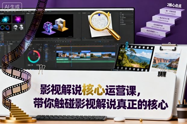 影视解说核心运营课，带你触碰影视解说真正的核心-翻身站