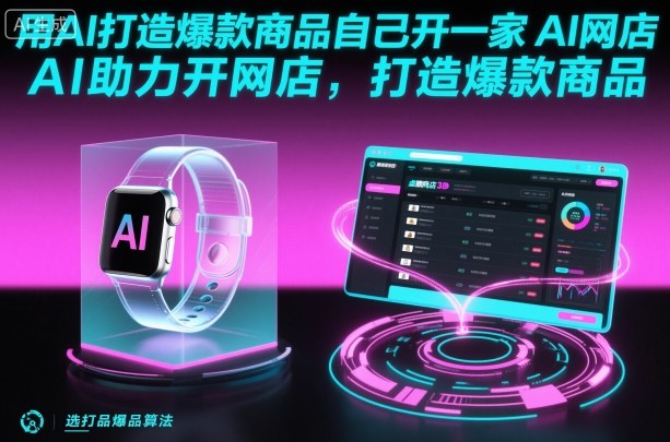 用AI打造爆款商品自己开一家AI网店，AI助力开网店，打造爆款商品-翻身站