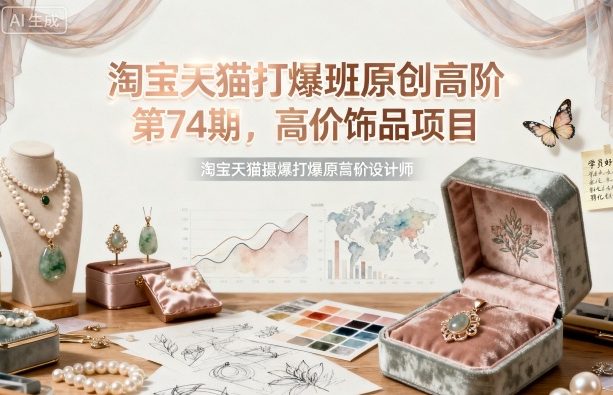 淘宝天猫打爆班原创高阶第74期，高价饰品项目-翻身站
