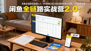 闲鱼全链路实战营2.0：9月新规过后从选品到标准化运营，7天快速出单-翻身站