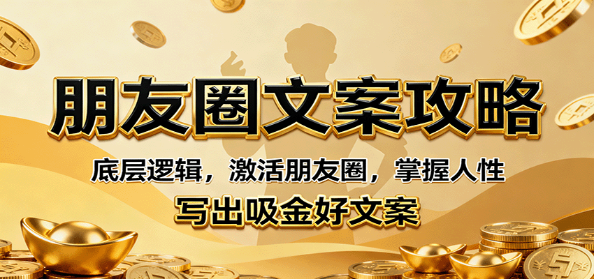 图片[1]-朋友圈文案攻略：底层逻辑，激活朋友圈，掌握人性，写出吸金好文案-翻身站