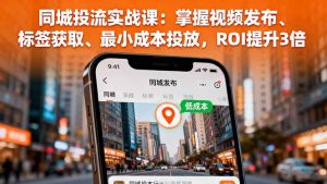 同城投流实战课：掌握视频发布、标签获取、最小成本投放，ROI提升3倍-翻身站