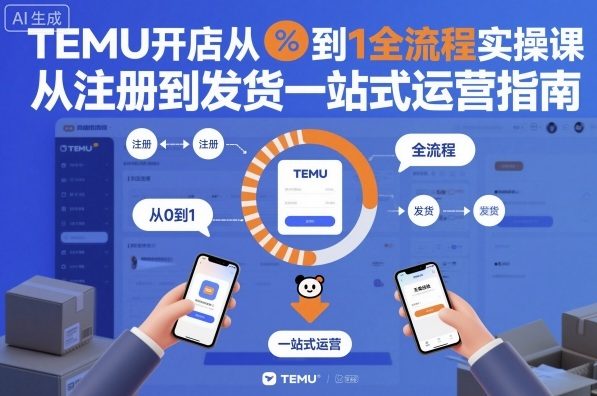 TEMU开店从0到1全流程实操课,从注册到发货一站式运营指南-翻身站