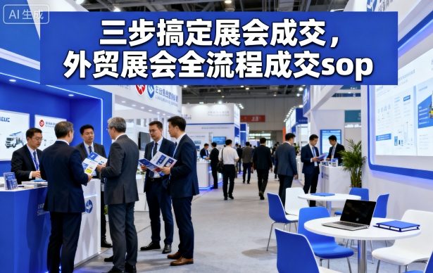三步搞定展会成交，外贸展会全流程成交sop-翻身站
