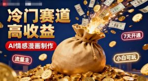 公众号冷门赛道，用AI做情感漫画，7天开通流量主，操作简单，小白可玩-翻身站