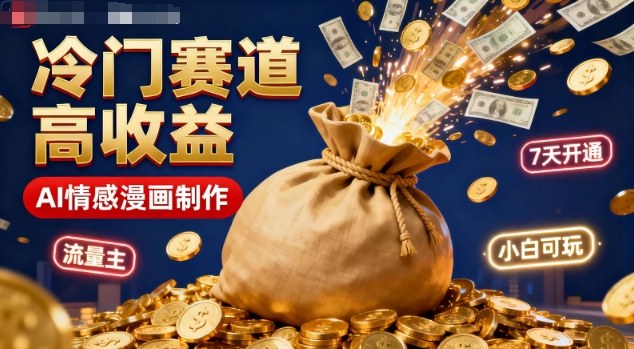 公众号冷门赛道,用AI做情感漫画,7天开通流量主,操作简单,小白可玩-翻身站