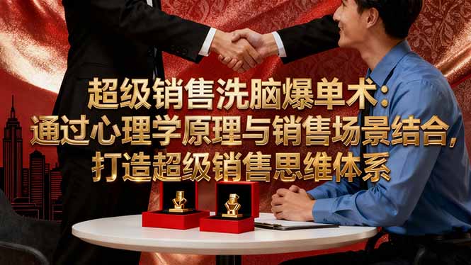 超级销售洗脑爆单术：通过心理学原理与销售场景结合,打造超级销售思维体系-翻身站