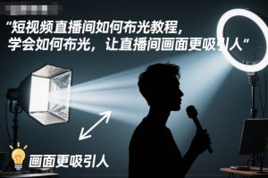 短视频直播间如何布光教程,学会如何布光,让直播间画面更吸引人-翻身站