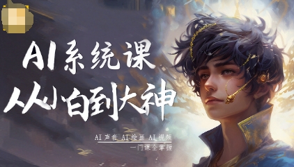 AI系统课程，从小白到大神系统学AI，AI声音-AI绘画-AI视频一门课全掌握-翻身站