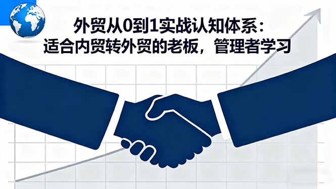 外贸从0到1实战认知体系：适合内贸转外贸的老板，管理者学习-翻身站