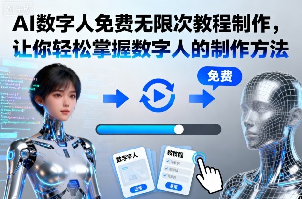 AI数字人免费无限次教程制作,让你轻松掌握数字人的制作方法-翻身站
