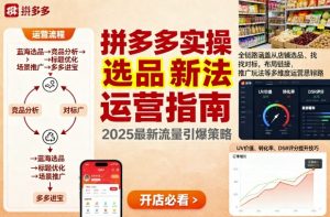 王校长9月12拼多多实操新玩法，全链路涵盖从店铺选品、找对标，布局链接，推广玩法等多维度运营思路-翻身站