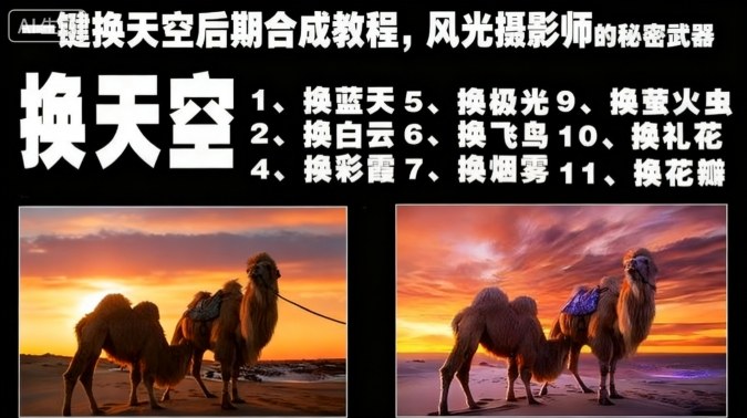 一键换天空后期合成教程，风光摄影师的秘密武器-翻身站