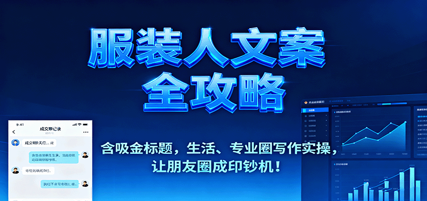 服装人文案全攻略，含吸金标题，生活、专业圈写作实操，让朋友圈成印钞机！-翻身站