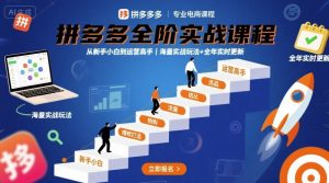 拼多多全阶实战课程,从新手小白到运营高手,海量实战玩法+全年实时更新【2025年10月更新】-翻身站